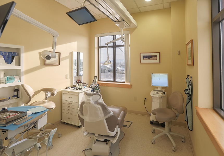 Modern treatment room at Green Mountain Dental